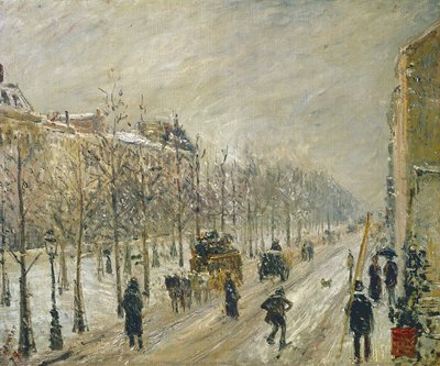 The Boulevards under Snow by Camille Jacob Pissarro